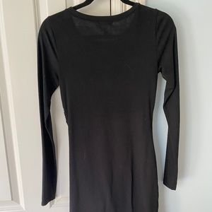 Leith fitted black ruched dress size S